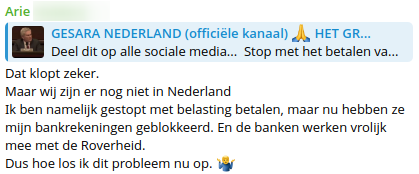 gdisselkoen's tweet image. Moedige daad van Arie.
Arie moet nu ook op de blaren zitten.
#gesara #nesara #belasting