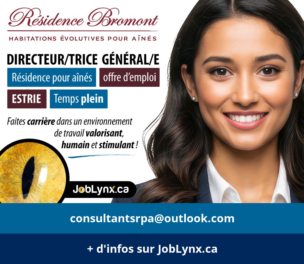 JobLynxCA's tweet image. JobLynx.rxpharmalab.com/15786 | #Directeur/#Directrice général/e | #Bromont | #Résidence Bromont
✉️ consultantsrpa@outlook.com
👀 Tous les détails sur JobLynx 

Un poste à combler? JobLynx.rxpharmalab.com/publier

#JobLynx #emploi #estrie