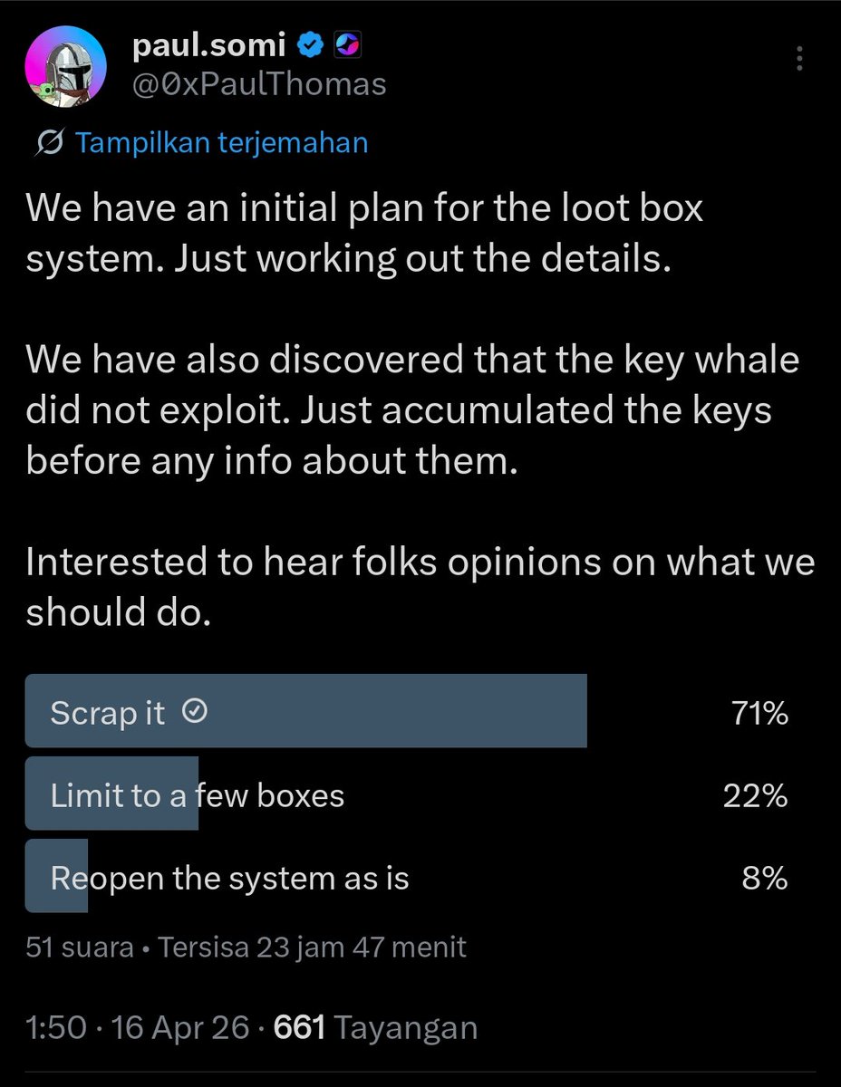 Who agrees to just scrap it away?

And just do a snapshot of S5? 📸

We want movement, We want the quest on S6, <a href="/Somnia_Network/">Somnia</a> need grow. 🚀

While NFT trading generates transactions, it generates revenue for the blockchain, and also generates fees for the application but this