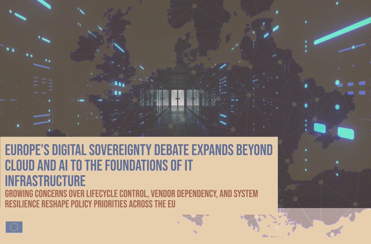 europawire's tweet image. 🔐🇪🇺 Europe’s Digital Sovereignty Debate Expands Beyond Cloud and AI to the Foundations of IT Infrastructure

👉 Full news story:
news.europawire.eu/europes-digita…

🏷️ #EU #TechPolicy #DigitalSovereignty #EWaste #Sustainability #EU #ICT