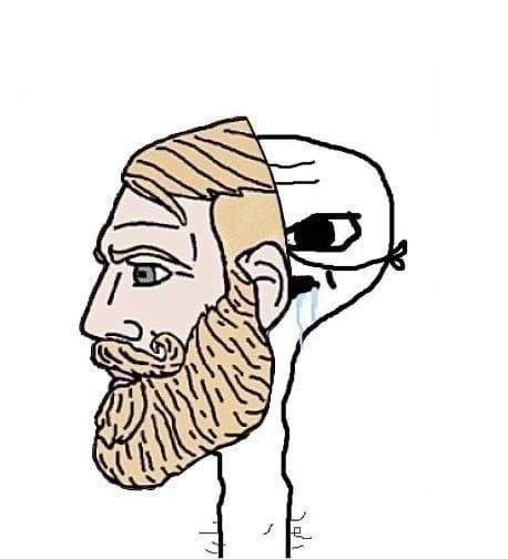 Chadon_sol's tweet photo. Every chad was once a chud https://t.co/t0xe2Zqv5X