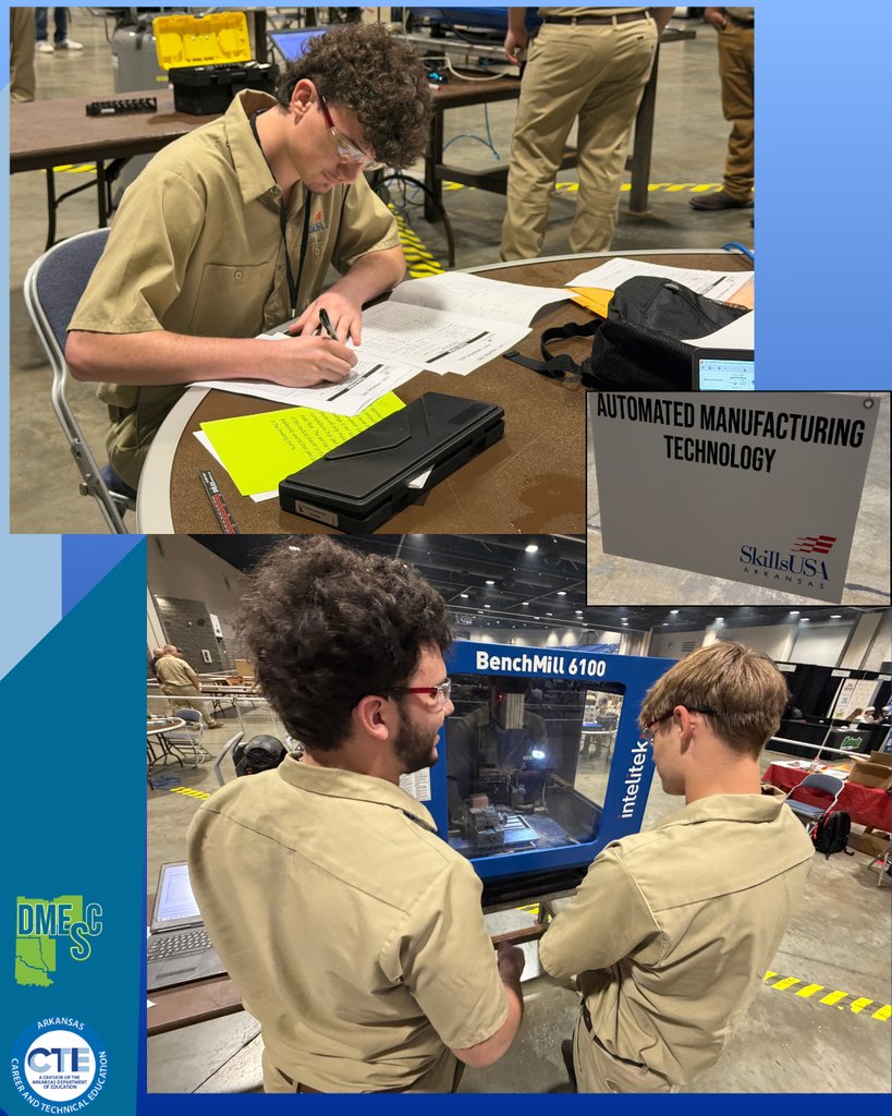 DMESC_'s tweet photo. Results from Skills USA!! Gold advances to Skills USA Nationals.
Gold in 3-Axis CNC Programming
Gold in 2-Axis CNC Programming
Bronze in 2-Axis CNC Programming
Gold in Automated Manufacturing Technology
#thinkcoop1st
#yourBESTsolution https://t.co/hMZ7FDlwcE