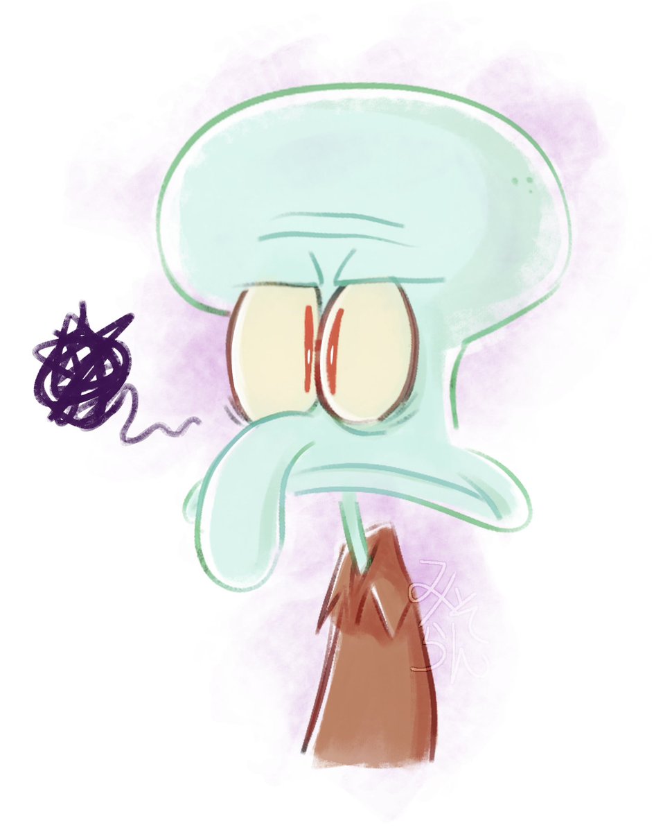 misoraekgw's tweet image. squidward from memory
i never drew him b4 so it’s fun to try

#spongebob #sbsp #squidward