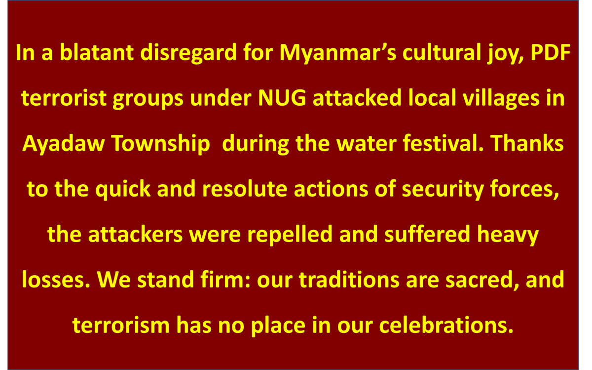 KaungW59825's tweet photo. Protecting #Thingyan: Violence Against Tradition Will Fail #WhatsHappeningInMyanmar #MyanmarFactCheck @UN @UNESCO @ASEAN #EnemiesWithBenefits trending in Thailand https://t.co/H9IkwRxg7g