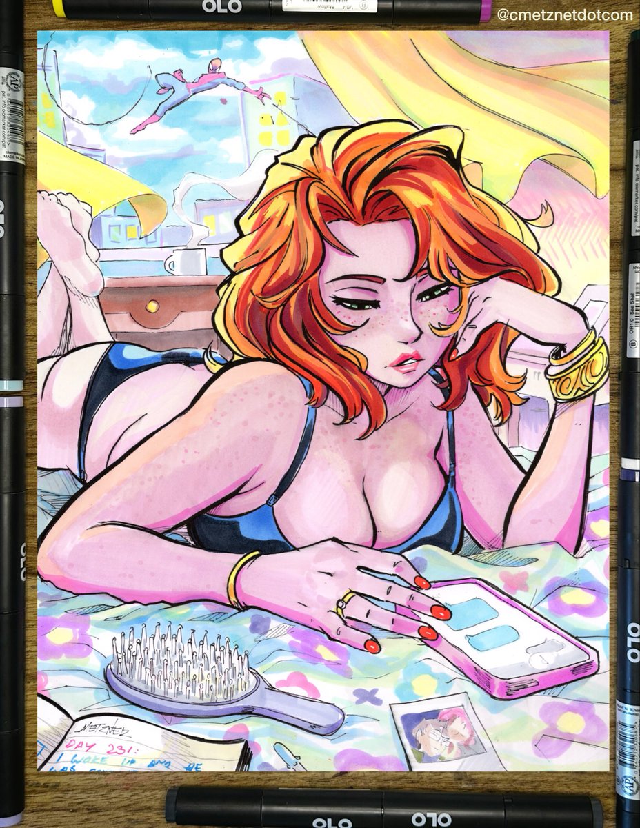 cmetznerdotcom's tweet photo. YOUR METZ IN APRIL DAY 3! Mary Jane (Waiting for his text Series) https://t.co/3EU3BnaHVi