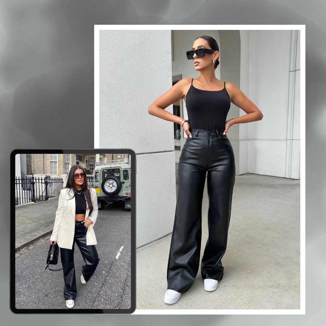 Estampas's tweet image. #Estampas | Los pantalones de cuerina siguen siendo los reyes del Street Style. Sofisticados, versátiles y con ese brillo que marca la diferencia. ¡Un rotundo SÍ! #Moda