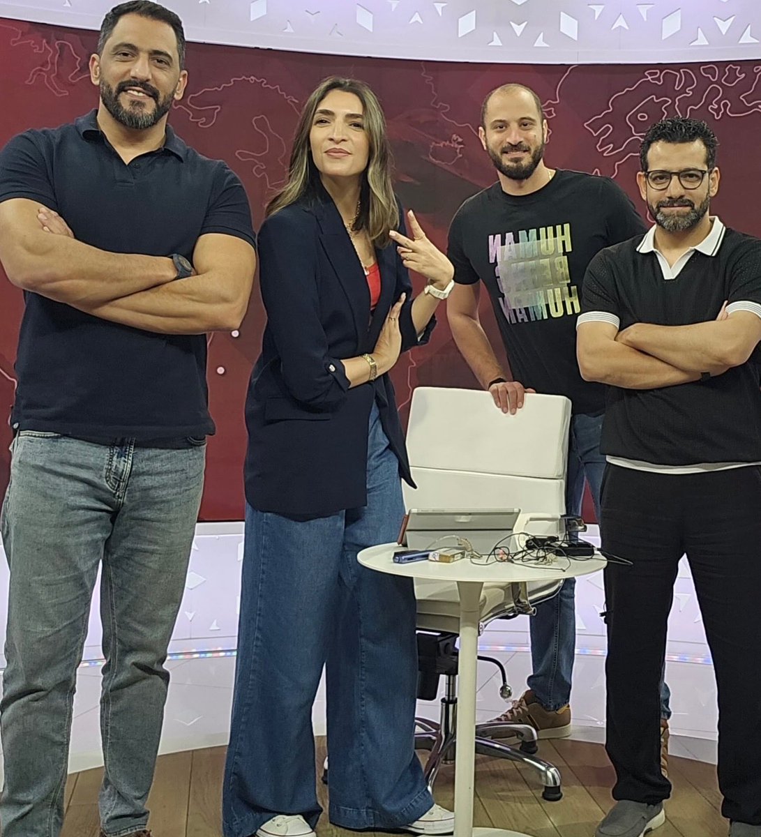 bazzarhala's tweet photo. Not your average newsroom energy ⚡

#asharqnews #womeninmedia #uae #viral #fyp https://t.co/kKJEYfw2pA