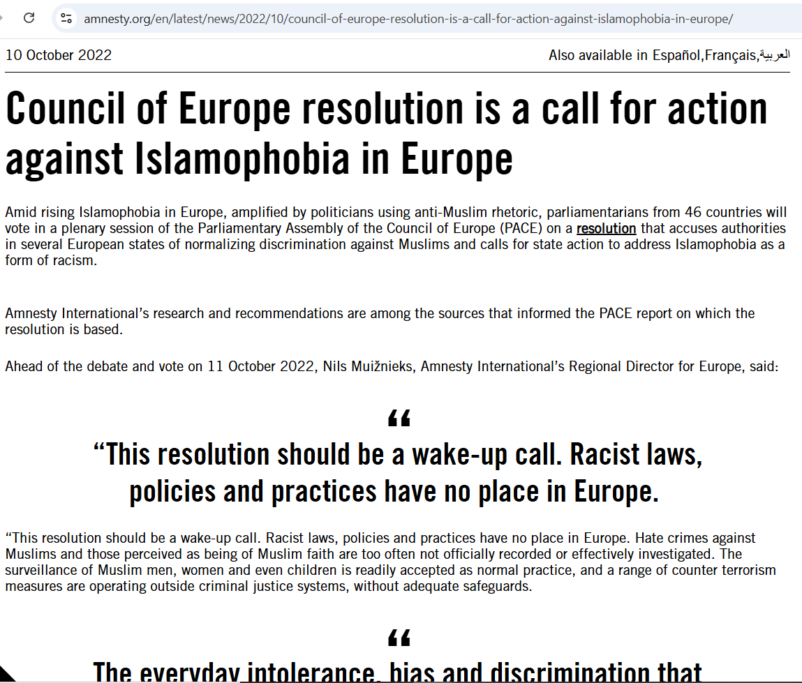 MollersPaul's tweet image. The Council of Europe is pushing the "antiracist" agenda, citing "hate speech", "Islamophobia" &amp;amp; "digital violence" - Islamist "narratives". #FEMYSO Ex-priest Michael O'Flaherty has been active for years. Now, again: Israel = the thorn in their side. #rotten EU "Human rights"