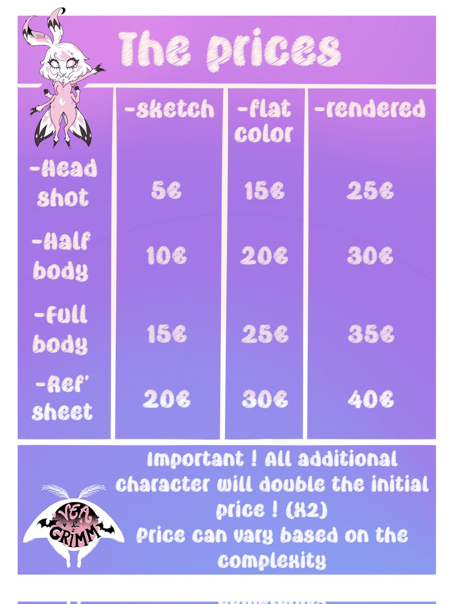 🌙✨VeaTheMoth COMISSIONS OPEN! art trade tweet media