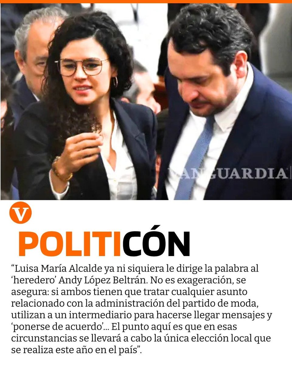 “Morena: División entre Luisa María Alcalde y Andrés López Beltrán complica la elección en Coahuila”: Hoy les hablo sobre el tema en el séptimo punto de mi columna.

🔗 Conoce más detalles aquí👇

vanguardia.com.mx/opinion/politi…