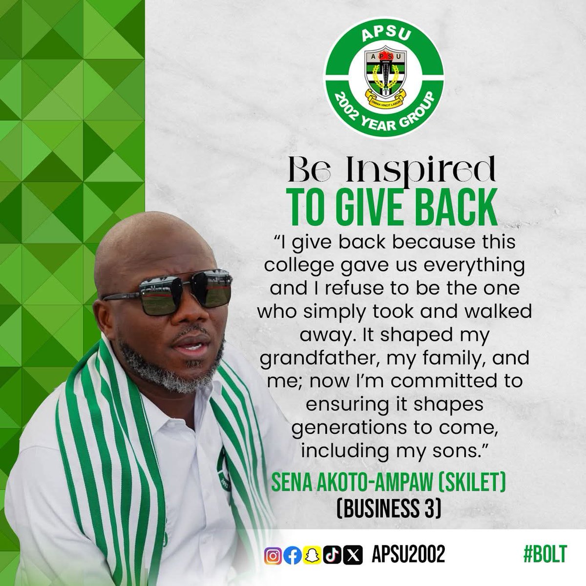apsu_2002's tweet photo. Be inspired to give back to the college that made you. Others gave for us to benefit. Now it's our turn to give back. Let's all support. 
#APSU2002
#LegacyProject https://t.co/YES8xISkrR