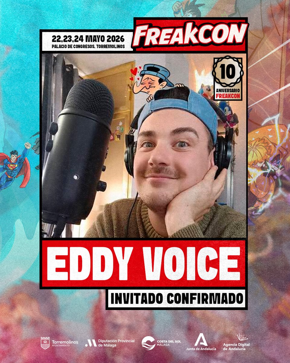 Freakcon_es's tweet photo. ¡INVITADO CONFIRMADO!

FreakCon suma a @eddy_voice que ha conquistado el mundo digital con su creatividad y comunidad. 

Energía, show y mucho contenido en directo muy pronto en el festival.

Saca tu entrada en https://t.co/MpxZfAPhNG y no te lo pierdas. https://t.co/C8kg9lEnjX