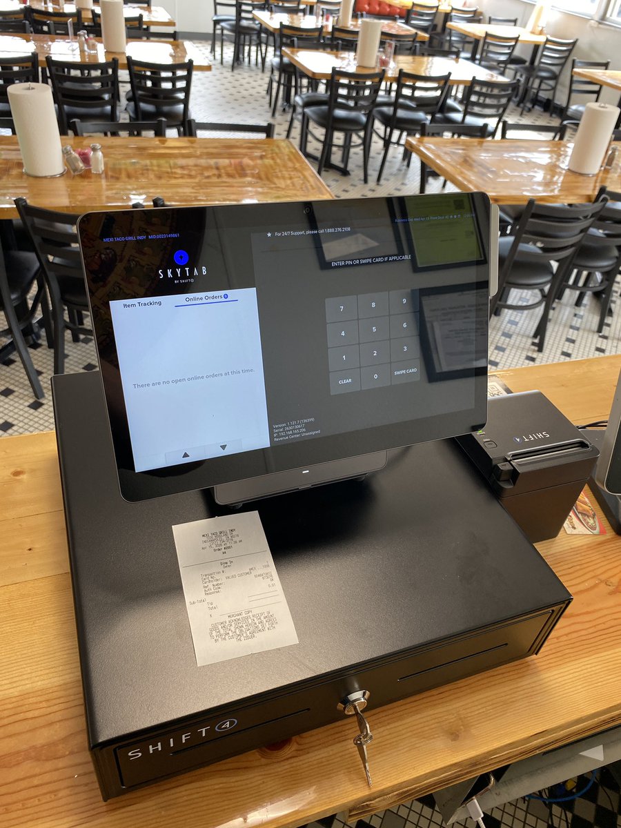 Today we installed our <a href="/SkyTabPOS/">SkyTab</a> system from <a href="/Shift4/">Shift4</a> in Mexi Taco Grill Indy in Indianapolis. If you’re in the area then stop by or drive thru for some food.