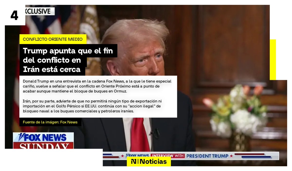informanticias's tweet photo. ✍️ Estas son las principales noticias de hoy 15.04.26: 

#VOX #PSOE #Adamuz #Congreso #DonaldTrump #Trump #BegoñaGomez #IranWar‌ #Iran #OscarPuente #CasoKitchen #Kitchen #FelixBolaños #Bolaños #JoséMaríaSánchez #IgancioCosidó #FoxNews 

➡️ Recuerda seguirme para estar informado de toda la actualidad.