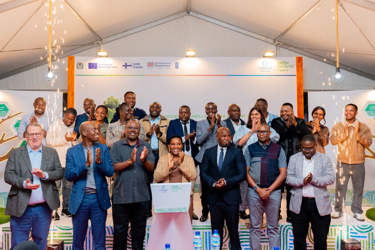 undptz's tweet photo. A milestone for green entrepreneurship in Tanzania 🌱

14 businesses unveiled under the #GreenCatalystInitiative, backed by over TZS 1 billion from the Government of Finland 🇫🇮.

The cohort is already gaining strong traction after four months of funding and technical support. https://t.co/n4eMDuobs1