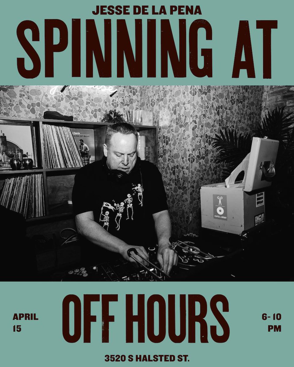 jessedelapena's tweet photo. Tonight! Looking for something fun to do? 6-10pm in Bridgeport
Catch me @ Off Hours Brewery (Ramova) this Wednesday 03.15.26 spinning an all vinyl set (6-10pm) 3520 S. Halsted St. No cover #JDLP #StrictlyWax https://t.co/qmP5MLuYGi
