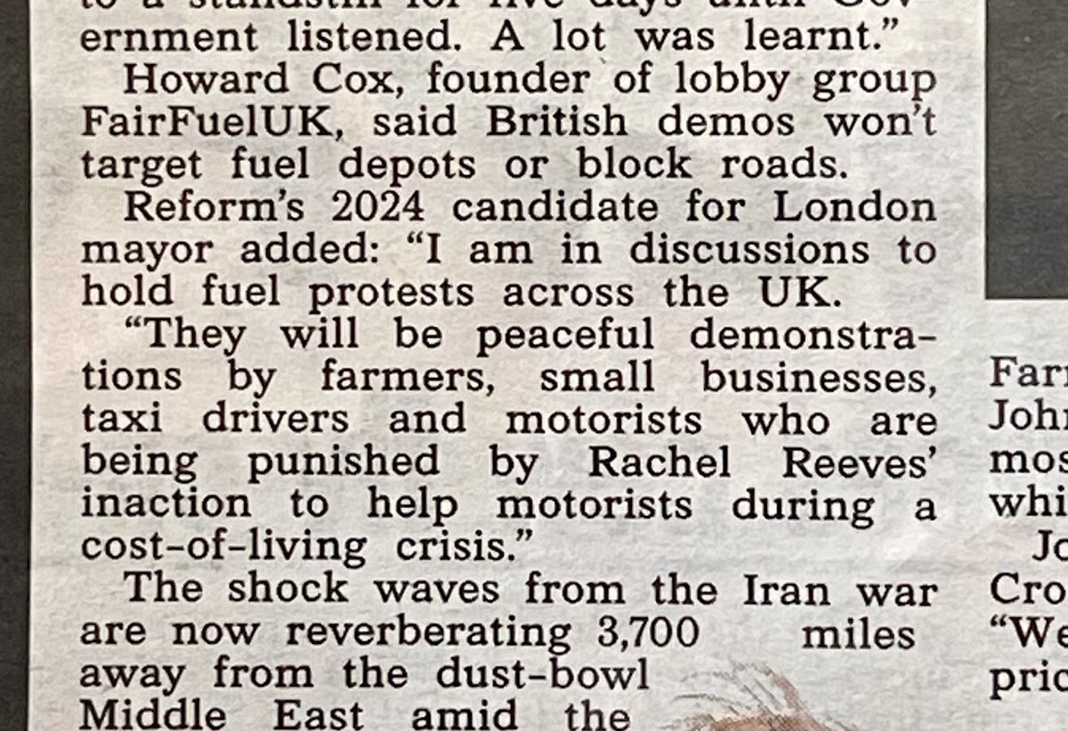 Howard Cox tweet media