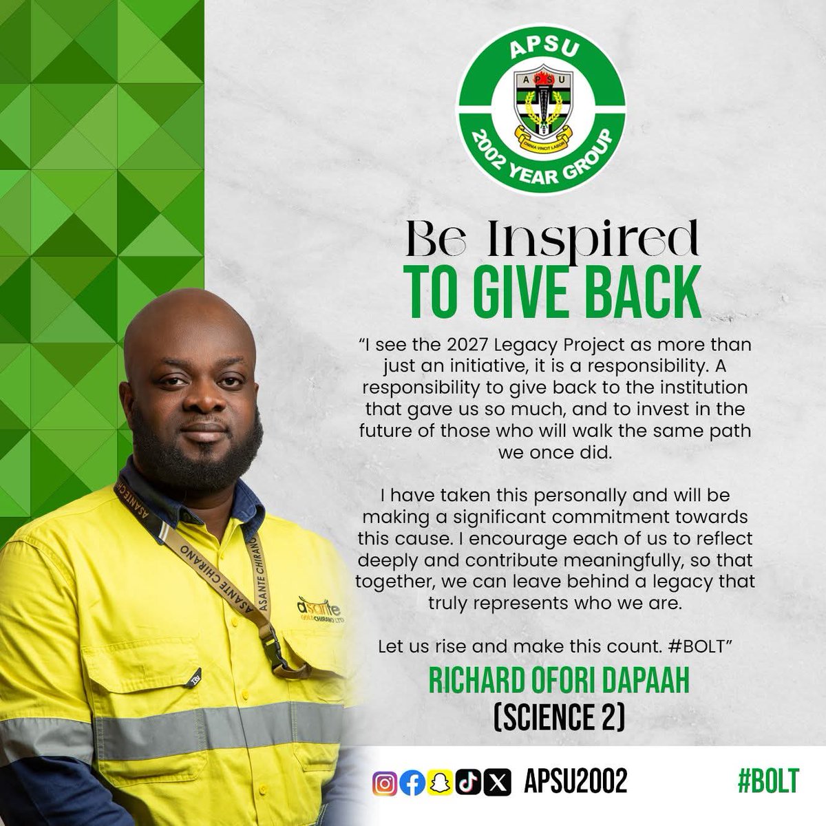 apsu_2002's tweet photo. Be inspired to give back to the college that made you. Others gave for us to benefit. Now it's our turn to give back. Let's all support. 
#APSU2002
#LegacyProject https://t.co/wy1namiO27