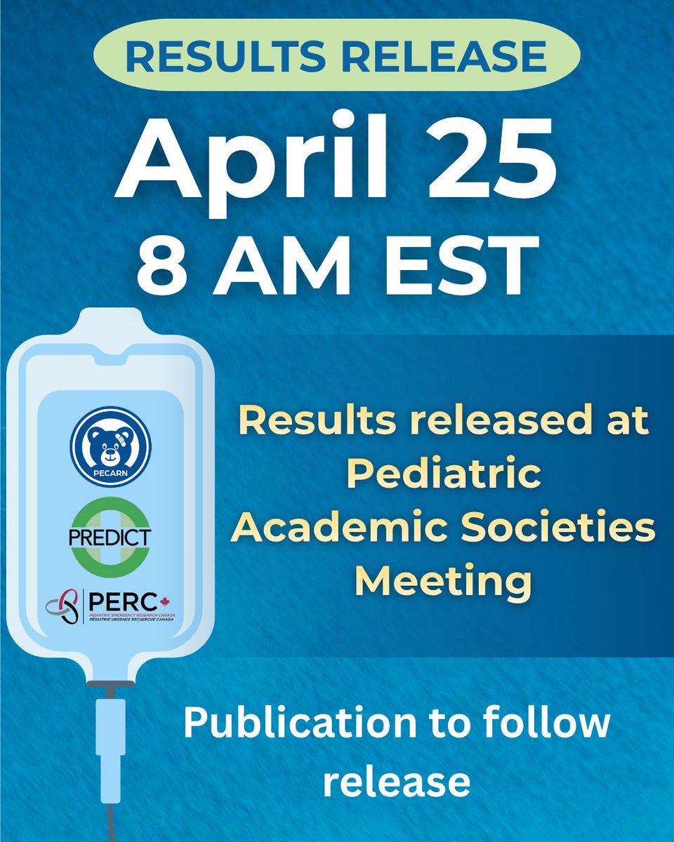 PECARNteam's tweet photo. What fluids should we use for initial resuscitation in pediatric #sepsis? #PRoMPTBOLUS sought to answer that question and the results are being revealed in just 10 days!!!

Stop by @PASMeeting Room 210 C West to hear the result debut.  Publication to follow. 

#PASMeeting #PECARN #PediatricEmergencyMedicine #Pediatrics #EM