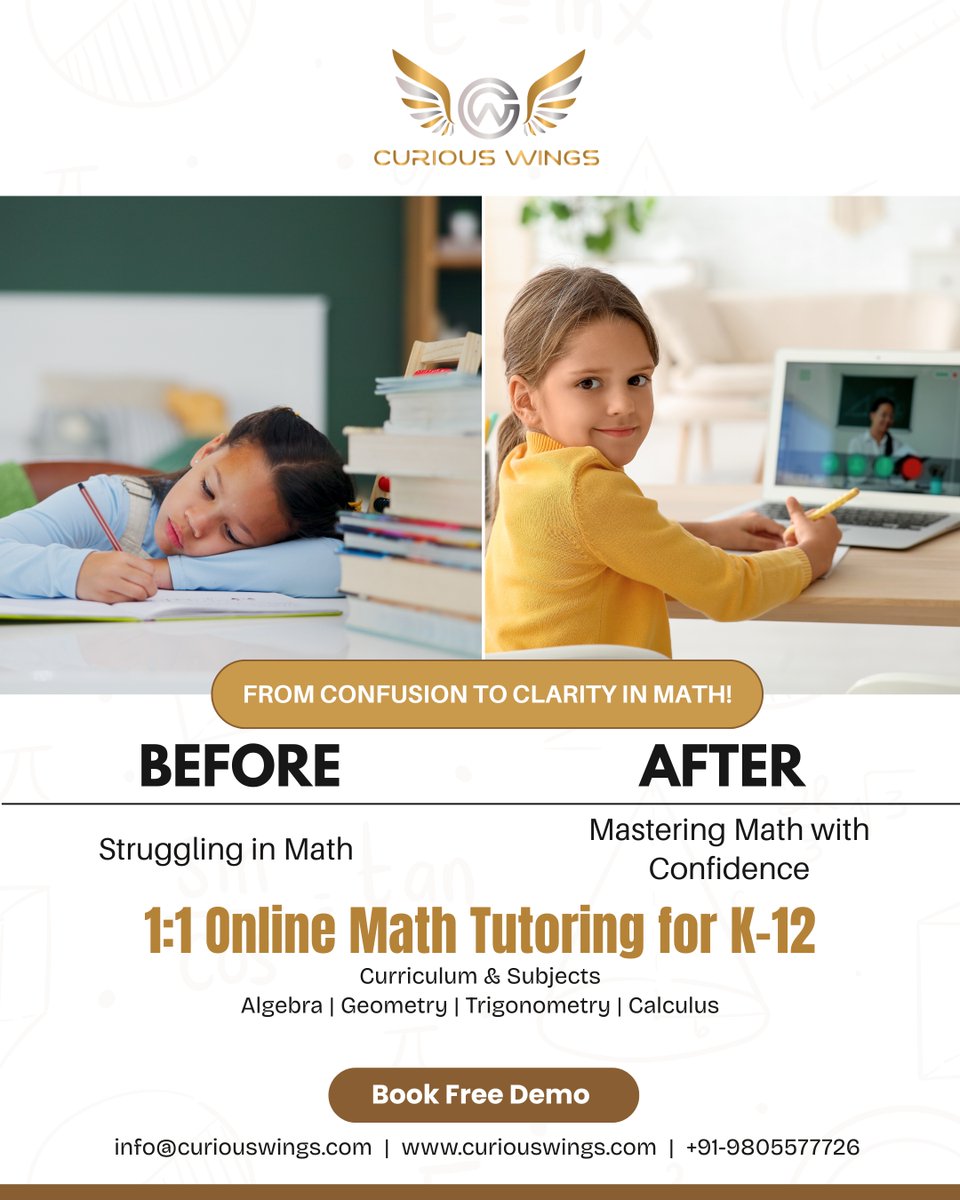 wings_curious's tweet photo. Maths doesn’t have to feel difficult or stressful, with the right guidance, even the most confusing topics become clear, simple &amp; easy to solve. At CuriousWings, we help students build strong concepts, boost confidence, and improve performance with personalised 1-on-1 tutoring. https://t.co/zZhdkkT2DM