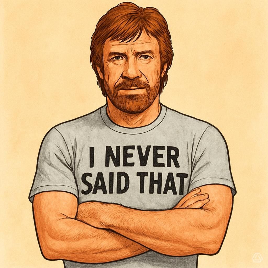 PJeffC's tweet photo. Share this on Chuck Norris fans websites…. I dare you😎 #chucknorris #lol #justkidding #martialarts https://t.co/5uD3QD9wv0
