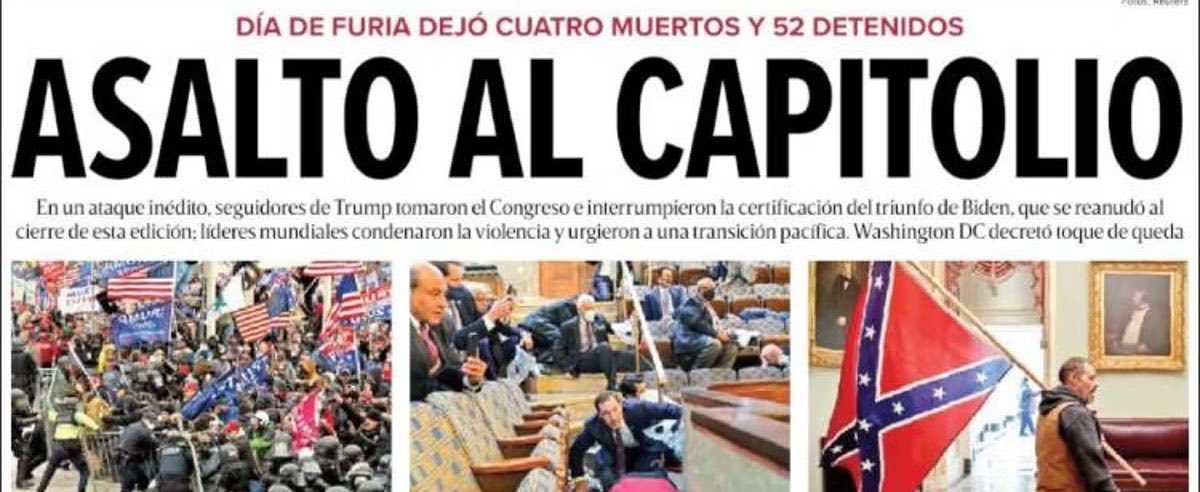 El 6 de enero de 2021, Trump hizo una exhortación a la insurgencia contra el Capitolio por la teoría fraudista. ¿Qué pasó después? 8 personas fallecidas, 140 policías heridos y otros miles que quedaron igual. Lo de Porky es ilícito, conspirativo y letal. ¡No hubo fraude! #ONPE