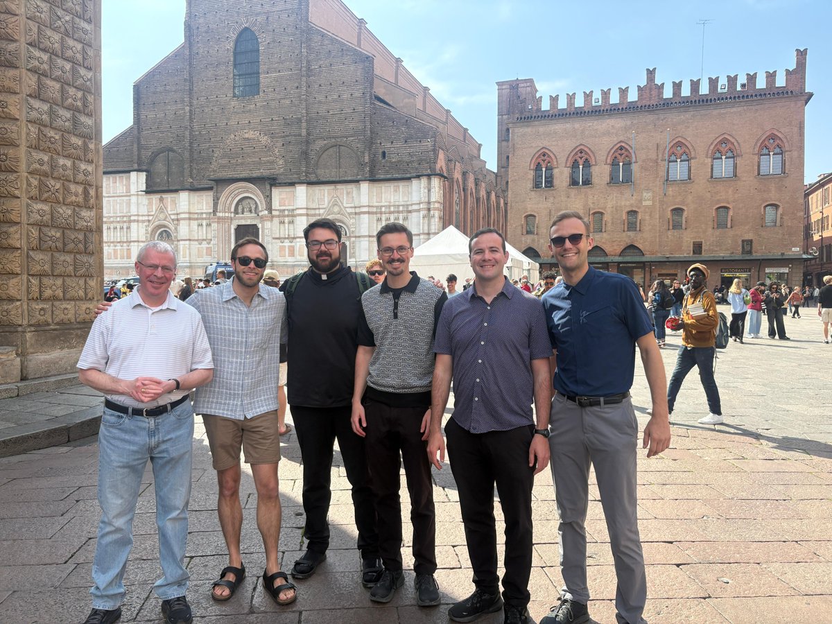 DioceseHelena's tweet photo. In his travels this week, Bishop Vetter was able to spend some time with our men studying in Italy.

Please continue to pray for our Seminarians, Fr. Matthew, and our Bishop in his travels! https://t.co/TEcgB9dDb4