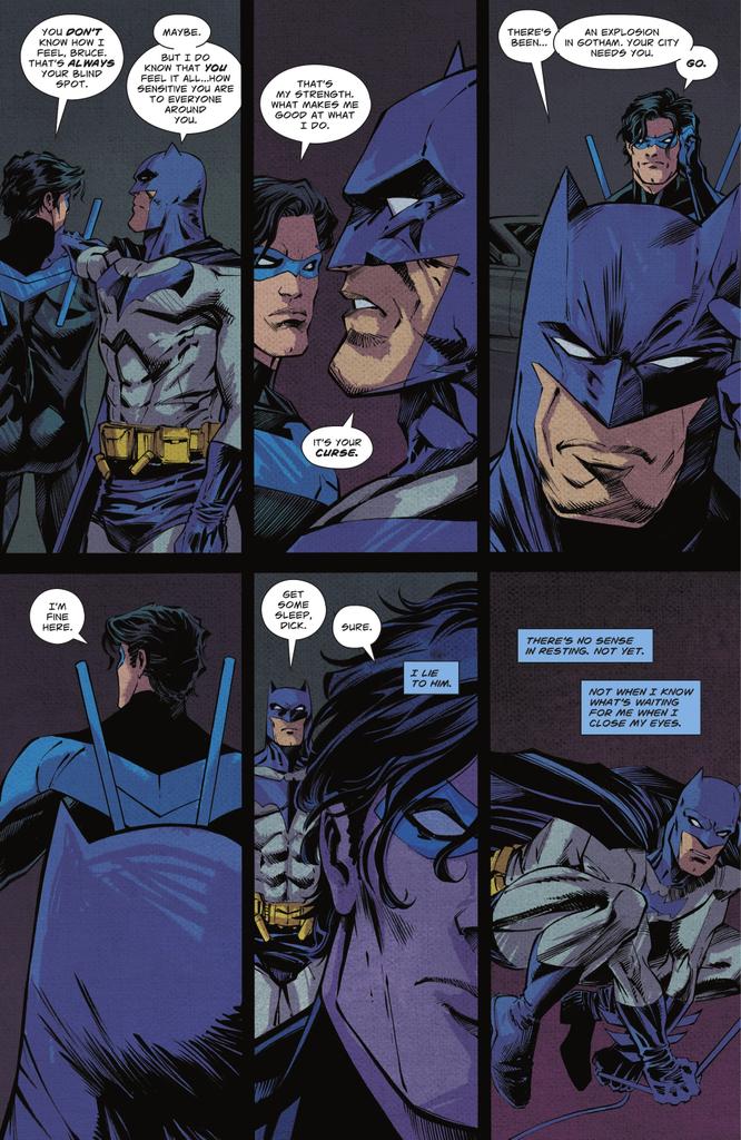 AngelaR_1011's tweet photo. Dan Watters nailed it again, this is peak Bruce&amp;Dick's classic dynamics, when there's confrontation but you can also feel the affection and how much Bruce is worried sick for Dickie because he just knows him too well and can see already where this could be leading 🥺😭 https://t.co/ImC3xt7nfA