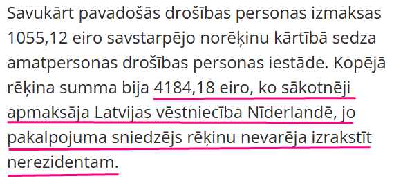 <a href="/wannax_j/">Valdis Vanags</a> <a href="/VKontrole/">Valsts kontrole 🇱🇻 🇺🇦</a> <a href="/Brivibas36/">Valdības māja</a> <a href="/Jauna_Vienotiba/">JAUNĀ VIENOTĪBA</a> <a href="/EvikaSilina/">Evika Siliņa 🇱🇻🇺🇦</a> <a href="/prokuratura_LV/">Prokuratūra</a> <a href="/KNABinforme/">Korupcijas novēršanas un apkarošanas birojs</a> Jautājumu vairāk kā atbilžu. Vai tā var būt, ka Amsterdamas lidosta nevar izrakstīt rēķinu nerezidentiem? Vai tad lidostai "pēc definīcijas" lielākoties nav darīšana ar nerezidentiem?