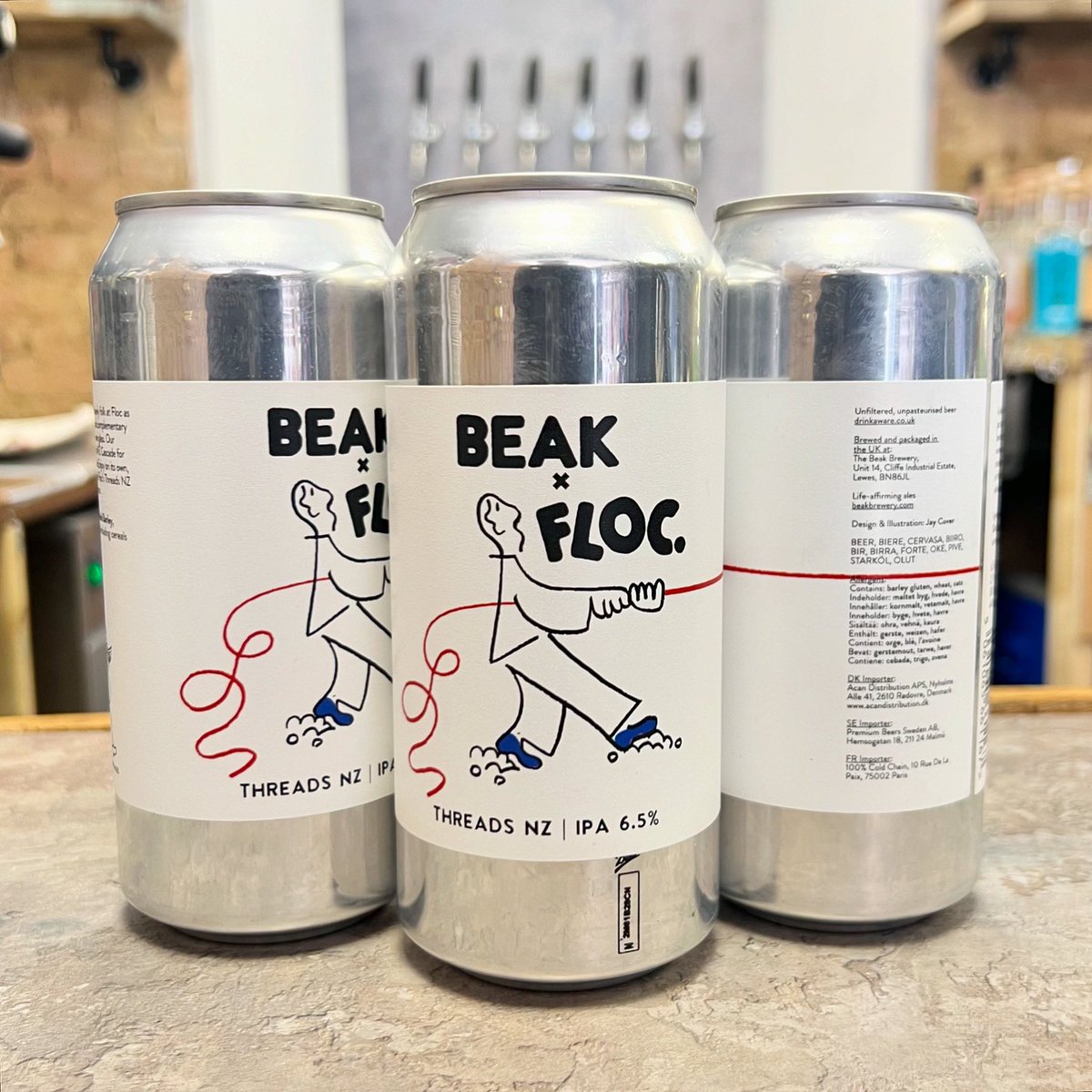 CraftTooting's tweet image. NEW ‘Threads’ (#5) x Floc Collab pillowy soft NZ #IPA 🍺 Saturated in Nelson Sauvin and NZ Cascade for “notes of pink grapefruit, guava and weed” says Beak 🤤 Promises to be a BANGER 💣💥 #Craft #Tooting #Craftbeer #BeakBrewery