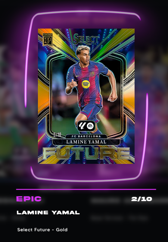 BaseMintCollect's tweet image. The BaseMint Collection hit a Gold Lamine Yamal from today's Panini Blockchain Select Soccer release.

A $20 pack with an instant $1,000 offer on it.