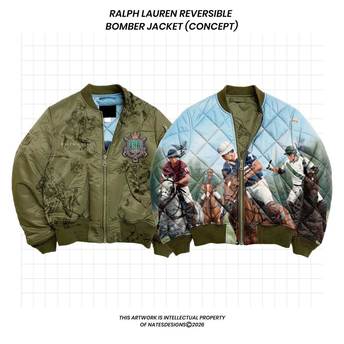 ihatesochi's tweet photo. RALPH LAUREN REVERSIBLE BOMBER JACKET (CONCEPT) designed by me using @Photoshop 🎨

Likes and retweets always appreciated🙏🏾❤️
Open to comissions let’s make magic together📩 https://t.co/Fc4PFE9mMC