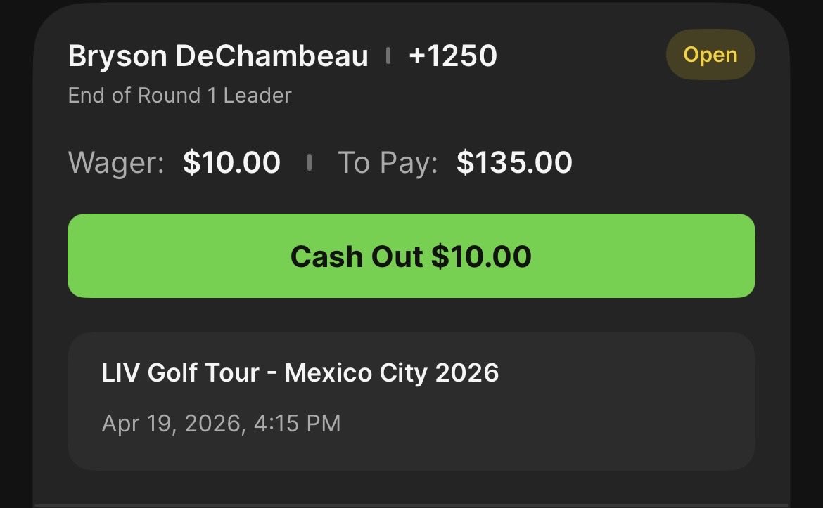 Arizonagolfers's tweet image. Sprinkling some chalk . First round leader LIV Golf

#golf #gamblingx