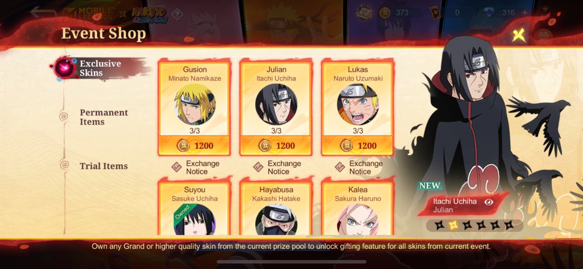 jendummy's tweet photo. WTS 
Gift Skin Naruto Bebas pilih
Price: 475k akhir event

- dikirim dari akun pribadi
- wajib rekber/mm trusted, fee rekber ditanggung buyer
- sung mutualan sm akun gift https://t.co/hJFaNmVKlZ