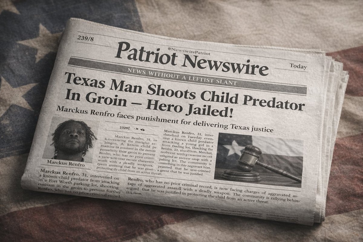 Maga4liberty's tweet image. Real man defends children by shooting a predator in the balls and gets thrown in prison! The Liberal system protects pedos more than kids. Does this man deserve to be jailed??   patriotnewswire.com/texas-man-shoo…
#PatriotNewswire #WakeUpAmerica ⚠️🇺🇸
