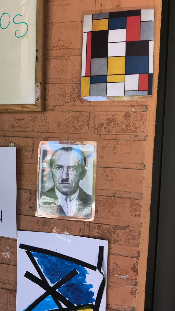 Los niños de 3 años trabajan el #arte a través de las obras de #mondrian