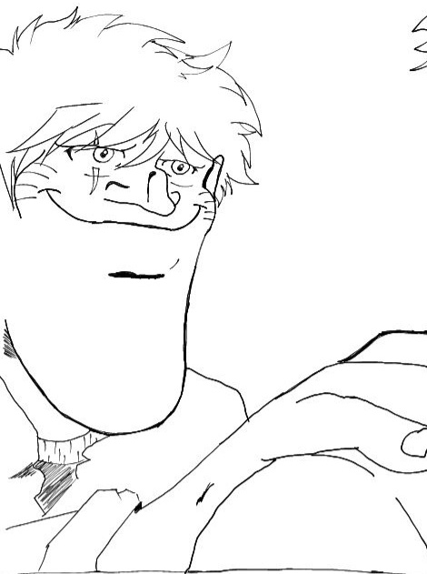 He won't push her, he'll help her.

But he still finds it funny.