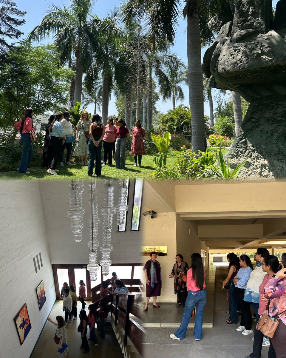 CZinNewDelhi's tweet image. We were delighted to welcome the students and faculty of #Chandigarh College of Architecture  as they explored the timeless beauty of 1960s–70s architecture. 🏗️🏢
Their visit celebrated the enduring influence of brutalist and modernist design by renowned Czech architects 🇨🇿.
