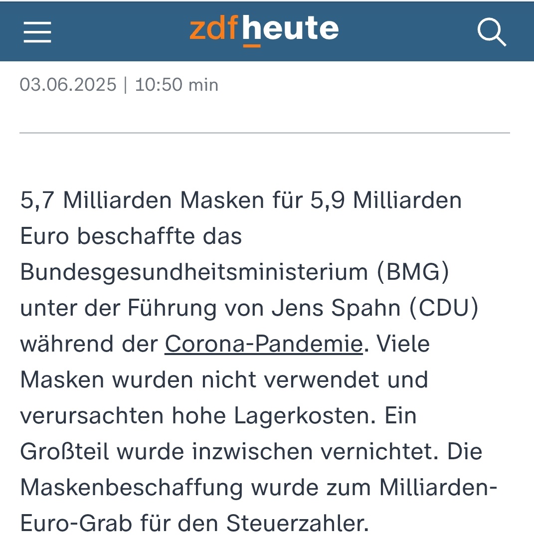 JeMaJaEh's tweet photo. Geben Sie uns lieber die 5,9 Milliarden Euro zurück, die Sie in Ihrem Maskenwahn verpulvert haben und lassen Sie uns endlich in Ruhe, @jensspahn!
#CDUfährtDeutschlandandieWand #CDUlost #SPDunter5Prozent #MerzRücktritt #NieWiederSPD #NieMehrCDUCSU #NichtMeinKanzler #NichtMeineRegierung #CDUCSUunwaehlbar #Entlastungsprämie