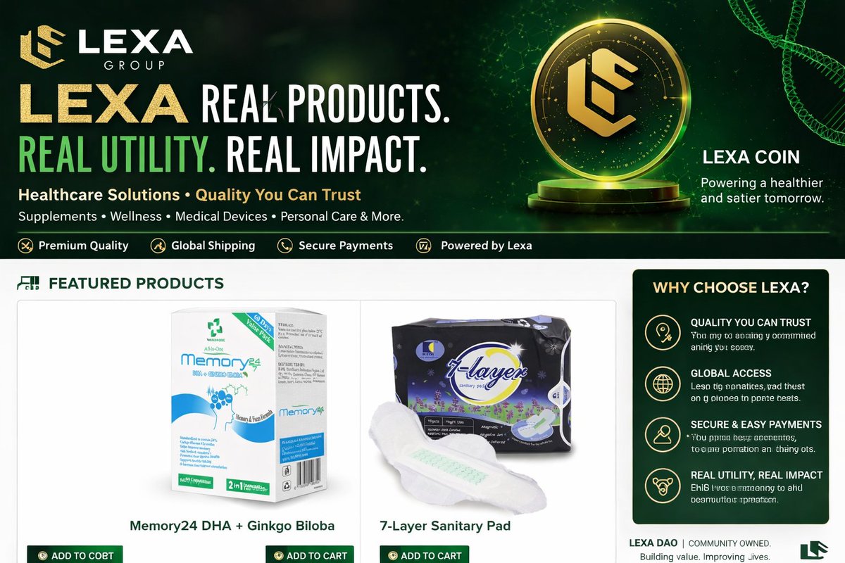 Most people are still looking at $LEXA like normal meme tokens on $BNB Ecosystem but when you actually check what’s being built, it’s deeper than that.

There’s a clear focus on real-world utility especially in healthcare and access to essential products.

Through their