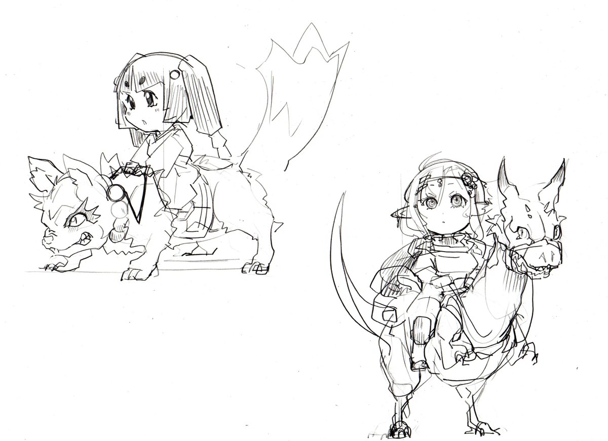 即興で乗り物動物をぼやーっと描いてみる 