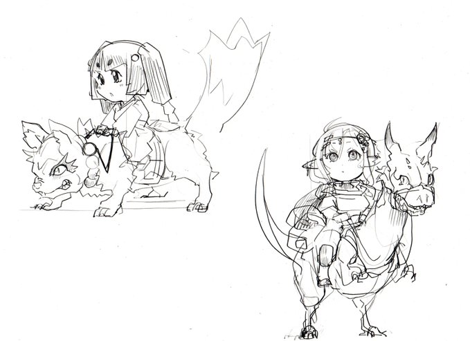 即興で乗り物動物をぼやーっと描いてみる 