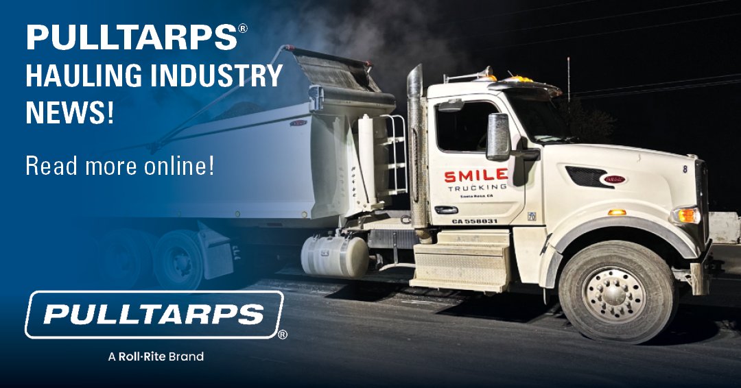 Pulltarps's tweet photo. Get the latest hauling industry news online at https://t.co/PXf9O7nsZB. #pulltarps #news #haulingindustrynews #hauling #dumptruck #dumptrailer #tarps #tarping #news #smiletrucking https://t.co/ACpd0EHK74