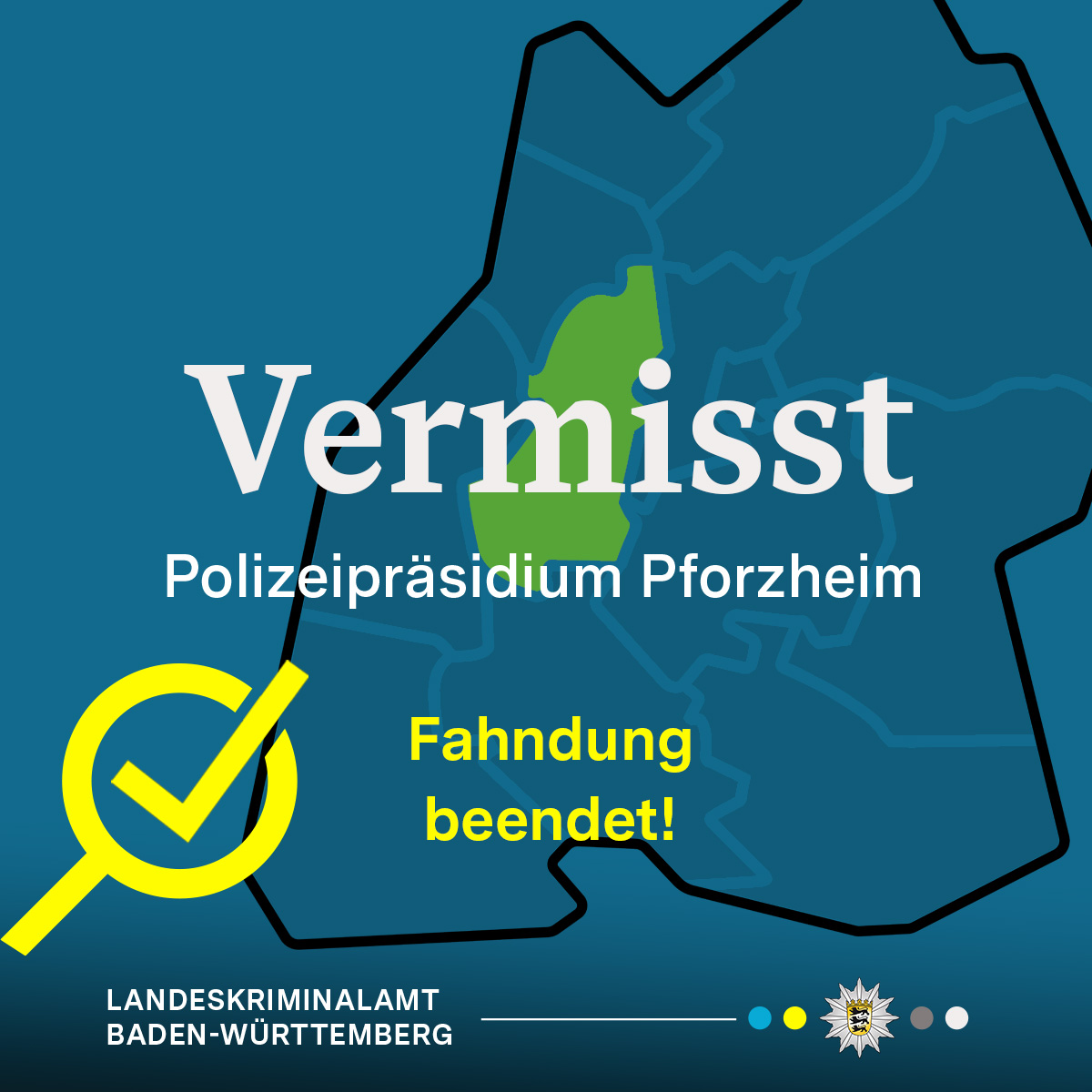 LkaBaWue's tweet image. ✅  #Update zur #Vermisstenfahndung in #BadWildbad - Gerne RT ⚠️ 

Liebe Community,
die seit dem 14.04.26 vermissten zwei 11-jährigen Mädchen wurden angetroffen und die Fahndung gelöscht.

Danke für die Unterstützung.  🙏 

Euer #LKABW
#BereitfürSicherheit