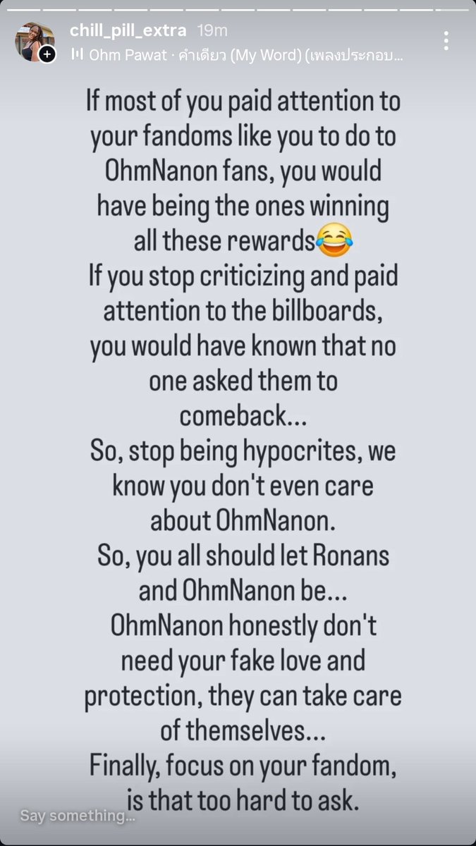 Pzoe013's tweet image. I feel so angry right now because most of these people attacking OhmNanon fans, don't even care about OhmNanon...
We should all focus on our fandoms and leave other fandoms alone. 

#OhmNanonSongkran2026 
#OhmNanon ❤️💚