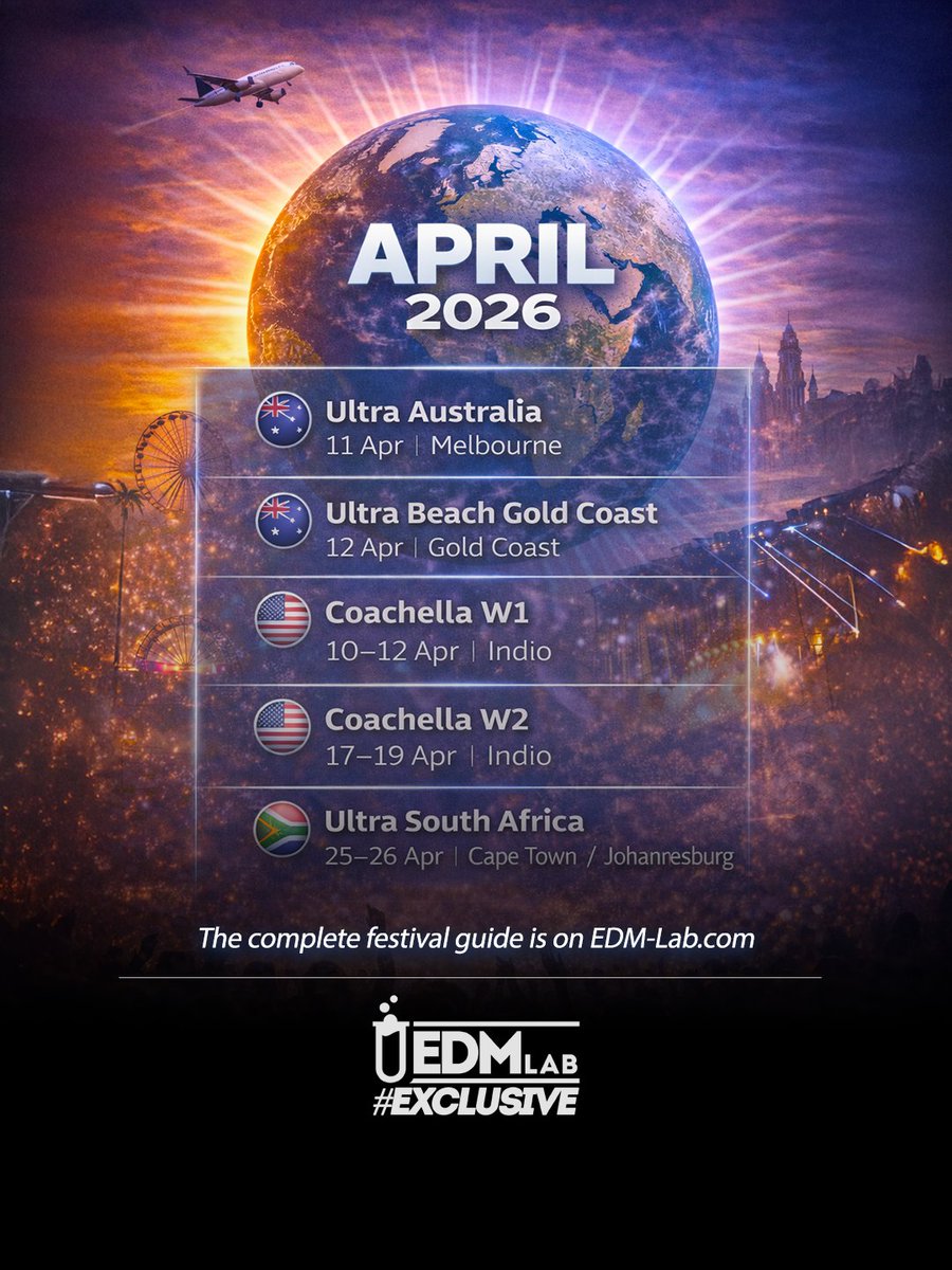 EDMLabOfficial's tweet image. Which EDM festival on April 2026?
Complete festival guide will be on EDM-Lab.com next week

#festival #edm #dance #party #worldwide