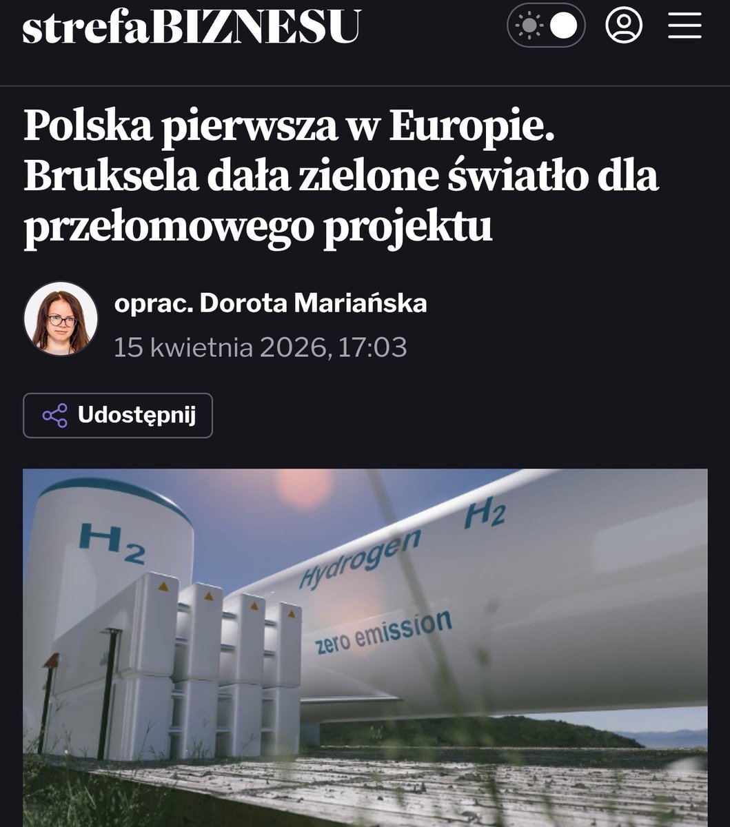 CzekalskiPawe's tweet photo. Komisja Europejska wydała pozytywną opinię w procesie certyfikacji operatora systemu przesyłowego wodoru
#GazSystem jako pierwsza firma w Europie przechodzi procedurę certyfikacyjną w tym obszarze, uzyskując potwierdzenie zgodności z unijnymi regulacjami https://t.co/wDzcwtRF4K
