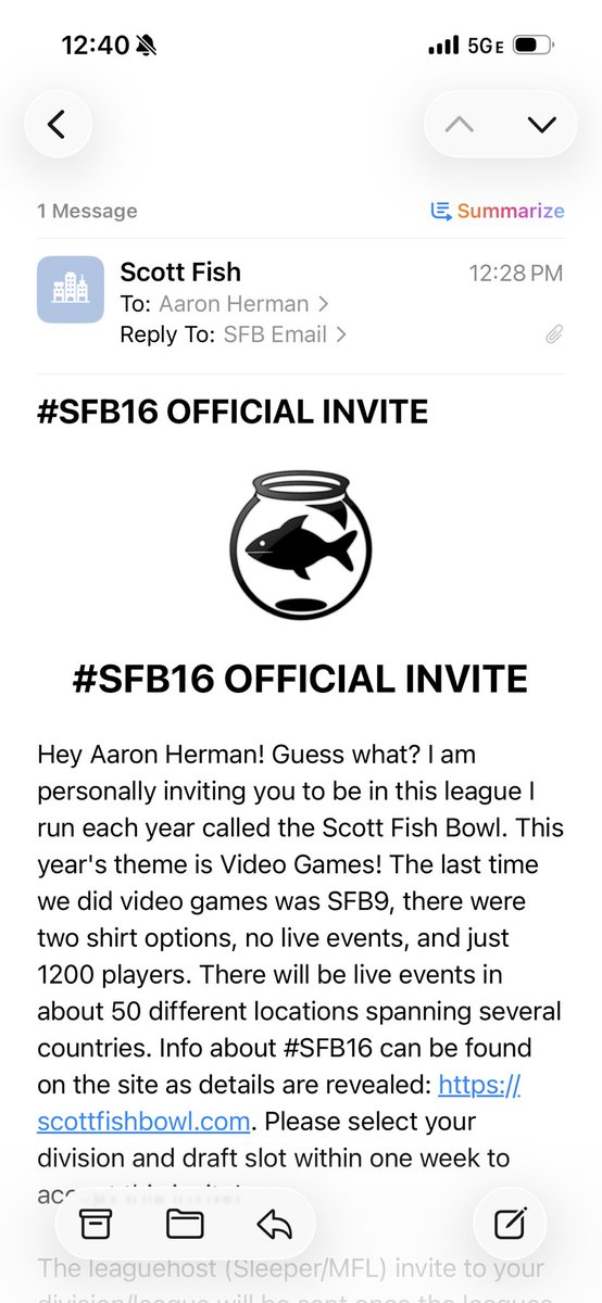 Literally one of my favorite days of the year!  Thank you <a href="/ScottFish24/">Scott Fish</a> and <a href="/FantasyCaresOrg/">Fantasy Cares #fantasycares</a> for all that you do!  <a href="/joefrk/">Joe Frick</a> I’ll see you in Cleveland for the live draft!  And FWIW my SFB9 league was dr robotnik and saquon was my first round pick 🤖. #SFB16