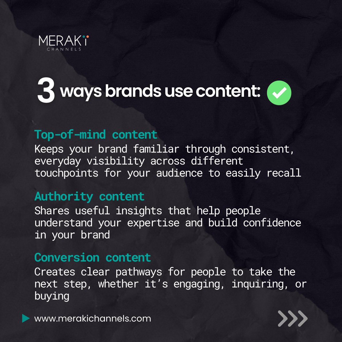 MerakiChannels's tweet photo. Clear content direction makes it easier to stay consistent, build trust, and guide your audience over time. And when each piece of content has an intent, growth becomes more structured. 📌✨

#merakichannels #digitalmarketing #brandstrategy #contentstrategy #marketinginsights #gh https://t.co/FmMxeAUcUa