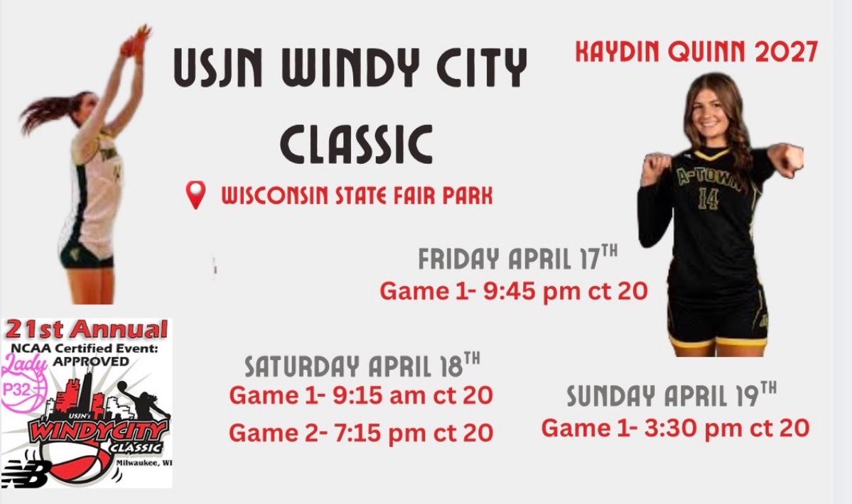 Here’s my schedule for this weekend in milwaukee! Excited for another weekend with <a href="/MidProGirls/">Midwest Prospect Academy Girls</a> 🖤🤍

<a href="/IGBRcoverage/">Premier Recruiting Service girls basketball</a>